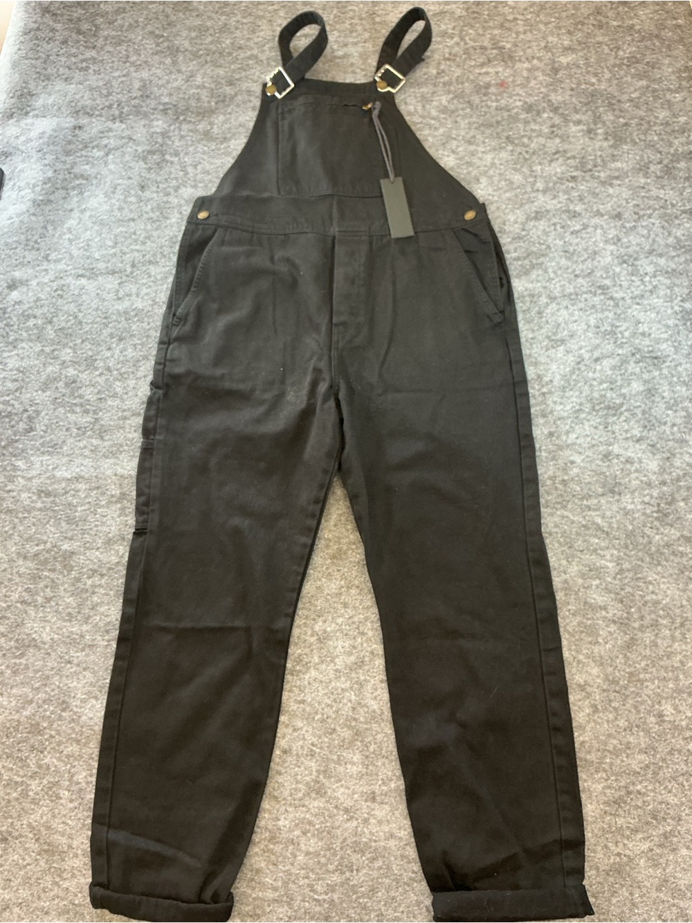 Rolla’s Black Overalls / Dungaree Pants - Classic Cotton Blend Size S